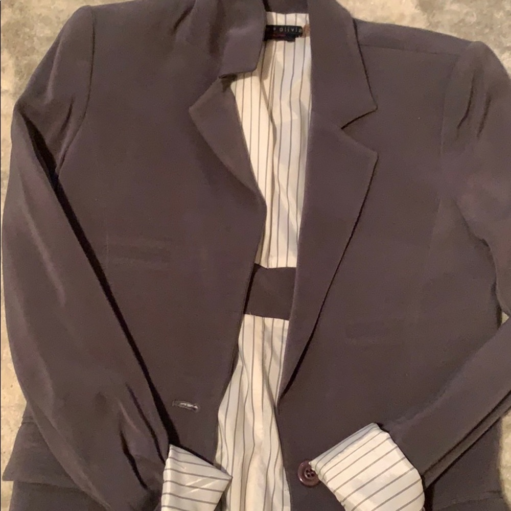 Alice & Olivia Grey Blazer